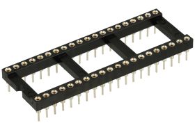 Podstawka; precyzyjna DIP; PDIP40p; 2,54mm; szeroka 0,6" (15,24mm); 40 torów; 2x20; przewlekany (THT); cynowane; 4,5mm; RoHS