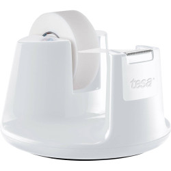 tesa 53838-00000-02 Desk Tape dispenser Compact White includes tape