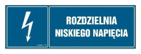 ZNAK - HH033 Rozdzielnia niskiego napięcia 45 x 15 cm FN - Folia samoprzylepna