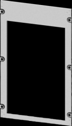 Aperture, rectangular, sheet steel, (W x H x D) 600 x 800 x 10 mm, light gray, 8PQ2000-6BA06