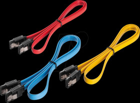 X-SATA020-030-SET3 Cable set SATA 6-Gbps conn. &gt; conn. 50 cm red/yellow/blue