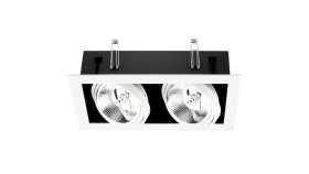 Oprawa Podtynkowa Halogenowa Ruchoma 2X Gu10 Es111 Prostokąt Biała Canis Lumiled