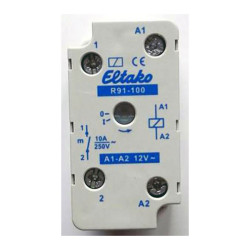 Eltako 91100411 Relay 12V 8A Manual Op AP-Mounting Indicators 100% Duty