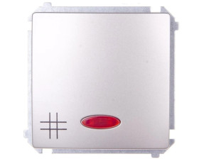 Simon Basic Łącznik krzyżowy z podświetleniem LED, szybkozłącza, satynowy BMW7L.01/29