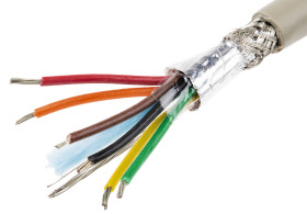 Kabel do transmisji danych 1,23 mm² 6 -rdzeniowy Ekranowany 16 AWG AWG PVC 300 V