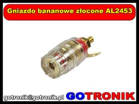 Gniazdo bananowe złocone AL2453 czerwone