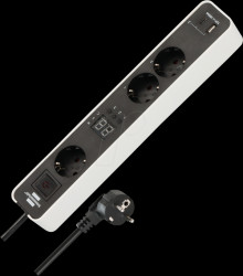 1153230026 Ecolor power strip, 3 sockets, countdown timer, USB, 1.5 m