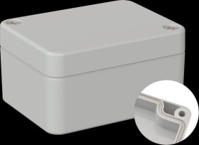 Industrial housing, 65 x 50 x 35 mm, IP66, light gray