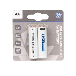 Akum. R6 1733mAh M-Tech AA 2 Szt 1,5V Ładowanie USB-C, Akumulator 2Szt