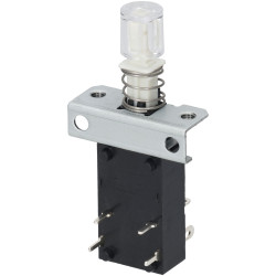 R-TECH 780387 Latching DPST PCB Push Button Switch