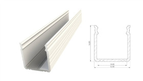Profil Alu Nawierzchniowy 16Mm, Lakierowany Biały, Dł 2020Mm, Max Szer. Taśmy...