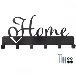 Wieszak na ubrania do przedpokoju z napisem Home