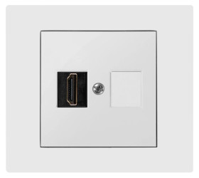 Vestra Gniazdo multimedialne pojedyncze HDMI bez ramki podtynkowe IP20 biały 3891-10