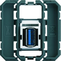 Lumina/Gallery Gniazdo USB 3.0 przelotowe 2M/1M WXF644