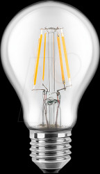 49251 LED lamp E27, 7 W, 810 lm, 2700 K, filament