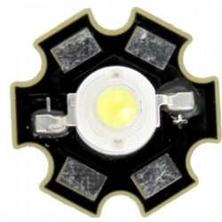 Dioda power LED na PCB 1W zimna biel 6000k 125LM 3.4V 300mA