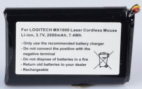 2000 mAh, Li-Ion for LOGITECH MX1000