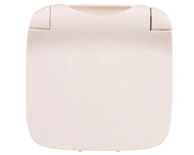 VALENA ALLURE Plakietka gniazda pojedynczego SCHUKO 2p+z z klapką kremowy 754866