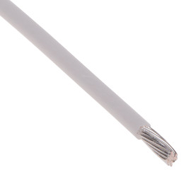 Przewód montażowy 0,6mm² Biały RS PRO PTFE 20 AWG 300 V dł. 100m 19/0,2 mm 200°C BS 3G 210:1996