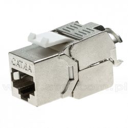 Złącze typu keystone 8p8c, ekranowane, kat. 6A, beznarzędziowe
