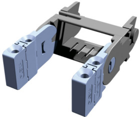 Flat connection, PB4 RV, PA, black, for guide chains PL, 1 6154 000 209