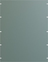 Blind plate, aluminum, 14 U, gray, PBPA19024GY2