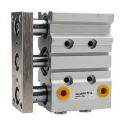 Siłownik z prowadzeniem skok 25mm RS PRO Ø 25mm 79 x 91 x 38mm 79mm