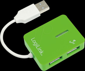 UA0138 USB 2.0 hub, 4-port, "Smile", green