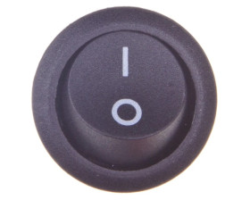 Wyłącznik okrągły kołyskowy R13 czarny 07-00-02-09-0003