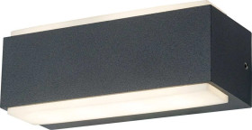 Kinkiet LED 7W 400lm 4000K/neutralna IP54 IK10 zewnętrzny aluminium + poliwęglan antracyt VILA 7W Anthracite NW GXPS174