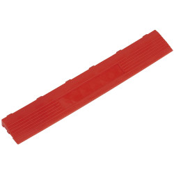 Sealey FT3ERF Polypropylene Floor Tile Edge 400 x 60mm Red Female - Pack of 6