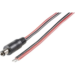 TruComponents 202800 Low power cable - Open ends 5.5mm 2.5mm 2.00m