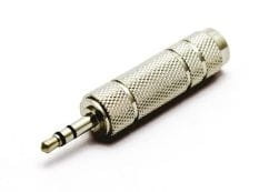 Adapter - przejściówka Jack 6,3 gniazdo / Jack 3,5 wtyk metalowy