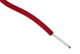 Przewód jednożyłowy linkowy, Przewód instalacyjny, 0,08 mm², 7/0,12 mm, 28 AWG, PVC, 300 V, Czerwony, dł. 100m, RS PRO