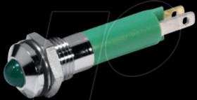 19040351 LED signal light, 5 mm, green, 24 V, outdoor refl., Ø8 mm, 32 mc