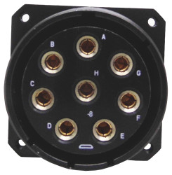 Złącze 13-pinowe Żeński Amphenol Limited Żeński Montaż ścienny MIL-DTL-38999 rozmiar 11