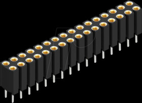BL 6 32 Socket, 2-row, 2 x 16 - 2.54 mm