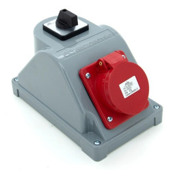 Rozdzielnica budowlana typ COMBOPOL 16A/5 + wyłącznik 0-1, obudowa naścienna / natynkowa, ELS Elektrotechnika, N010-01