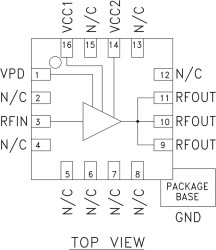 1 Watt Power Amplifier SMT, 5.1 - 5.9 GHz