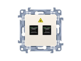 SIMON 10 Gniazdo światłowodowe / optyczne podwójne SC/APC krem CGS2.01/41 KONTAKT SIMON