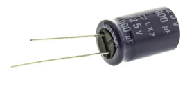 Kondensator 1000μF 25V dc Radialny, Otwór przelotowy CHEMI-CON roztaw: 5mm 12.5 x 20mm