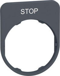 Label holder, printed with "STOP", for Harmony XB4F/XB5F, ZBYFP2304C0