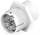 Socket housing, 5 pole, crimp connection, straight, 293687-3