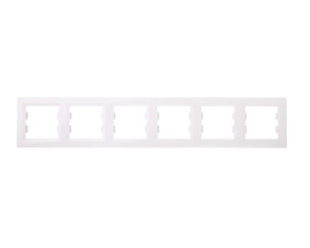 ASFORA Ramka sześciokrotna pozioma biała EPH5800621