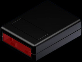 ABS enclosure, battery compartment 1 x 9V, (L x W x H) 82 x 60 x 25 mm, black (RAL 9004), IP54, 10005-B.9