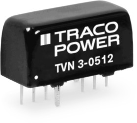 DC converter, 9-18 VDC, 3 W, 1 output, 24 VDC, 84 % efficiency, TVN 3-1215