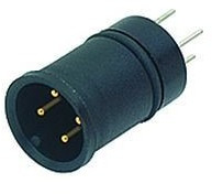 Panel plug, M12, 4 pole, THT, screw locking, straight, 09 0431 474 04