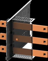 Cable connection, sheet steel, (W x H x D) 250 x 250 x 400 mm, 8PQ6000-5BA73