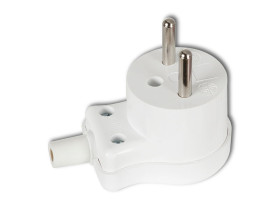 Wtyczka kątowa b/u skręcana biały 16A 250V WK-1 KARLIK