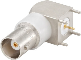 Złącze koncentryczne Montaż na płytce drukowanej Żeński 50Ω typ złącza Złącze BNC DC to 10GHz Przepust